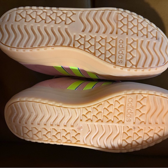 Adidas Women's Pink and Blue Sneakers - Picture 3 of 4